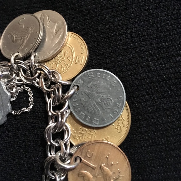 Sterling Silver Coin Charm Bracelet - Picture 6 of 8